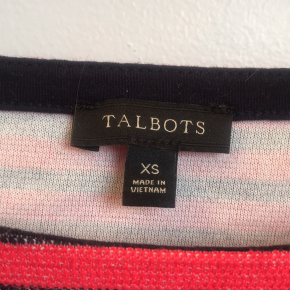 Talbots Nautical top, 3/4 sleeves with ties. Sz XS but fits like a Small. EUC - Picture 2 of 6